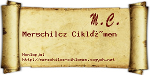 Merschilcz Ciklámen névjegykártya